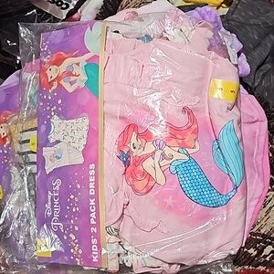 Disney Princess kids' 2 pack dress nwt
